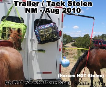  STOLEN  TRAILER 2-horse / Saddles / Tack Near Santa Fe , NM, 87507